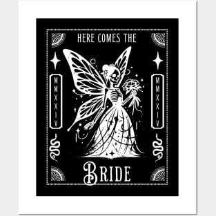 Here Comes The Skeleton Bride Fairy Gothic Cottagecore Tarot Posters and Art